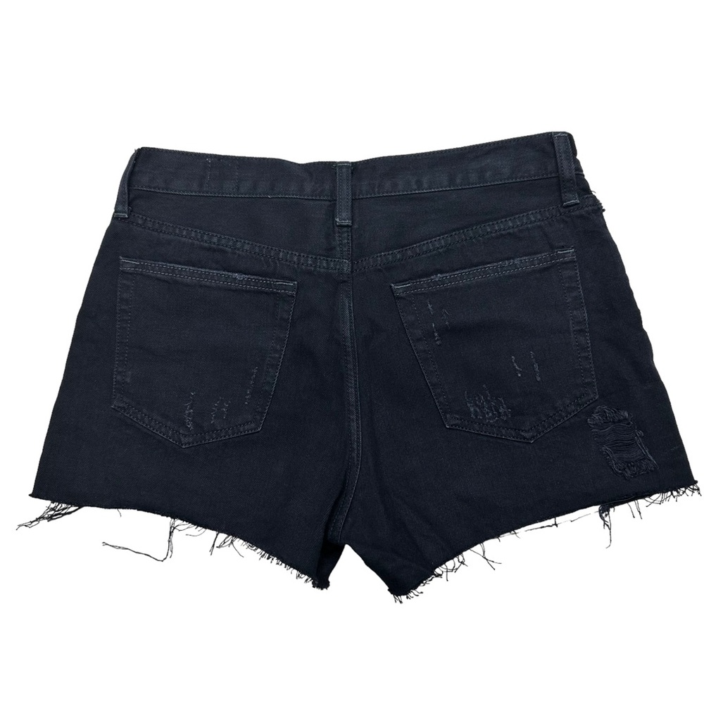We The Free Sofia Black Distressed Denim Jean Shorts Mid Rise Frayed Hems Sz 29 - Picture 6 of 14